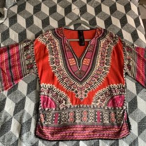 Free People kaftan style shirt XS